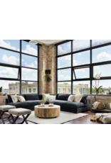 Grant Sectional in Henry Charcoal