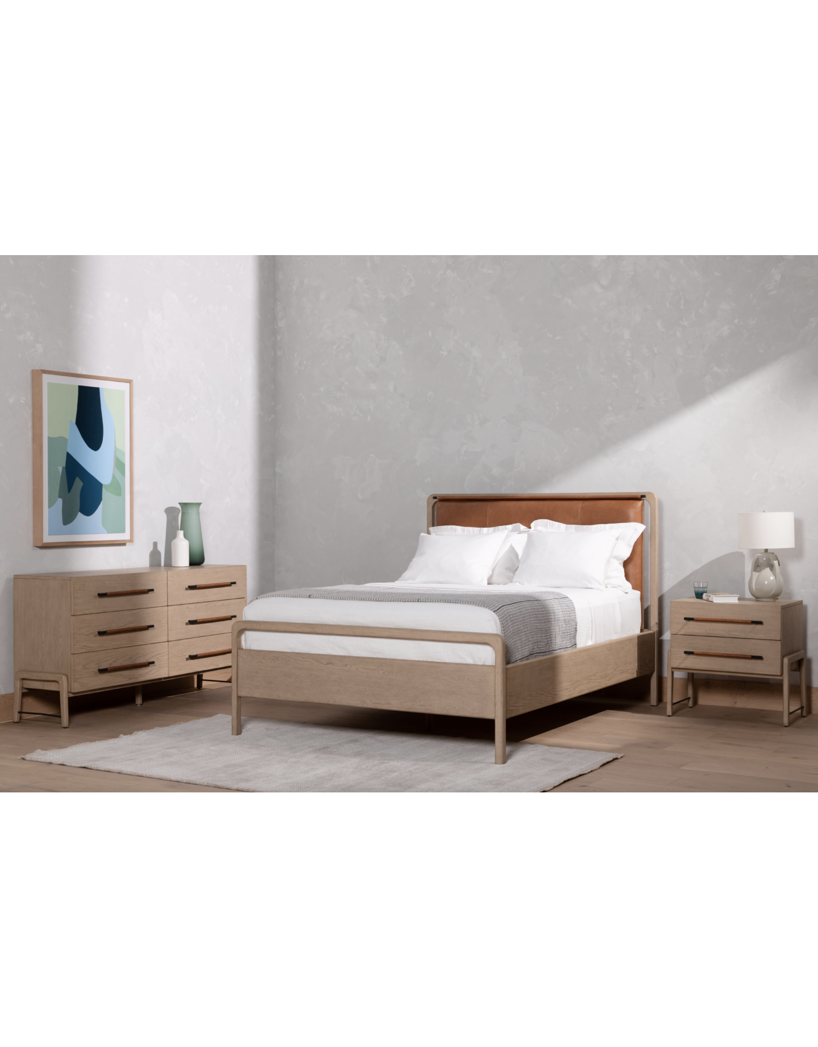 Rosedale Bed  in Yucca Oak Veneer, Chaps Sand - King
