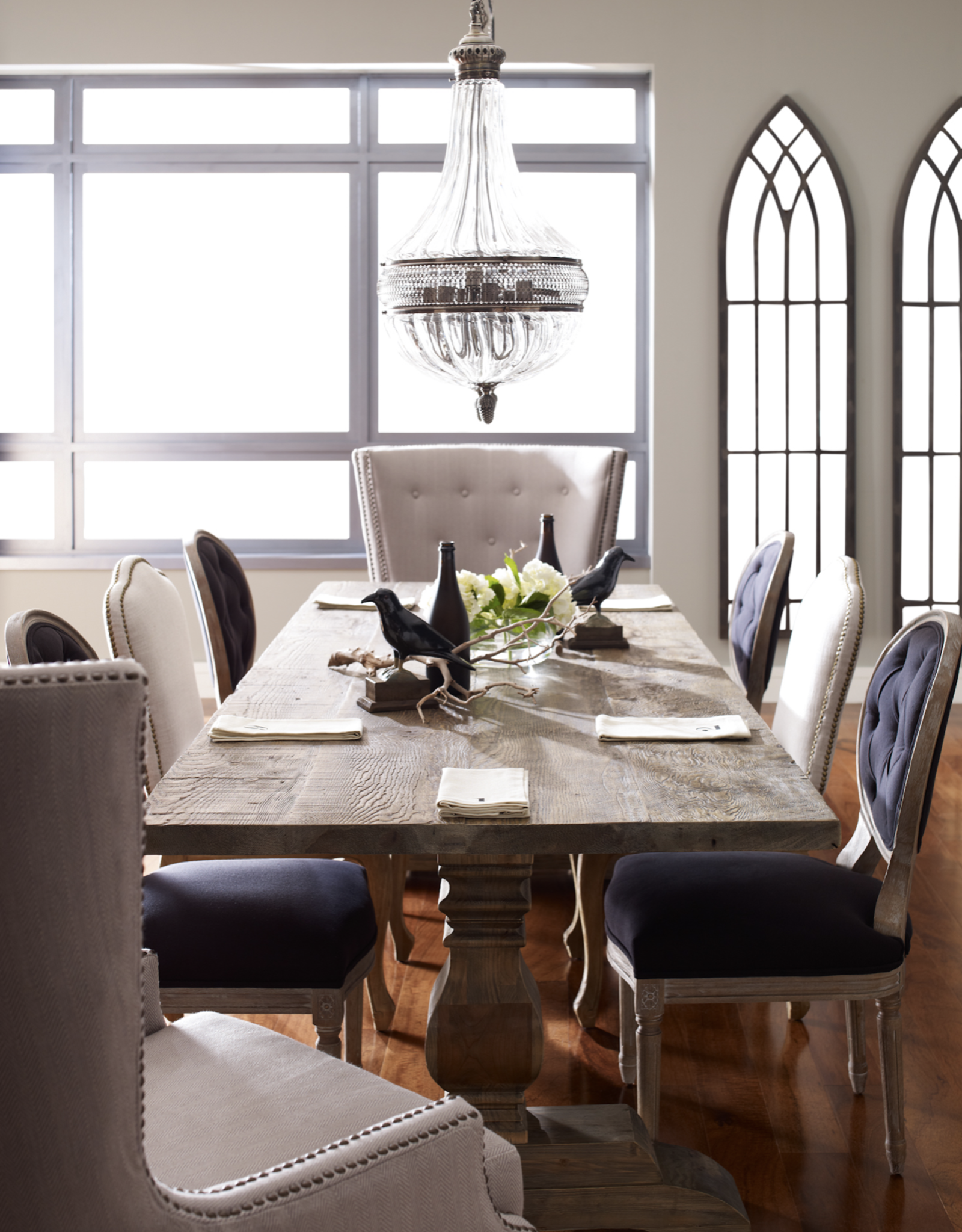 Durham Dining Table in Bleached Oak - 110"