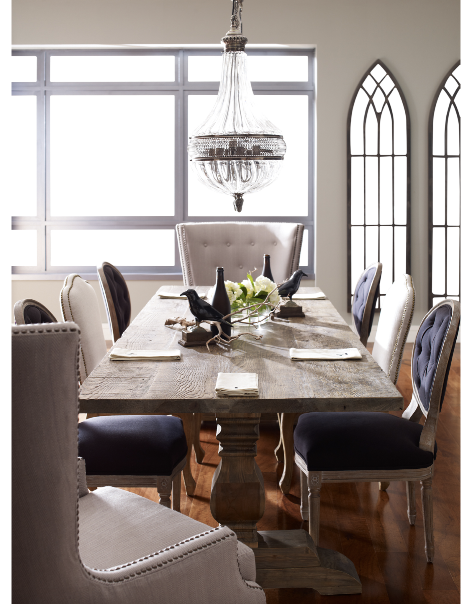 Durham Dining Table in Bleached Oak - 110"