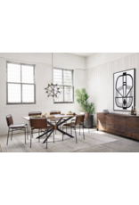 Spider Dining Table in Bright Brass Clad - 94"