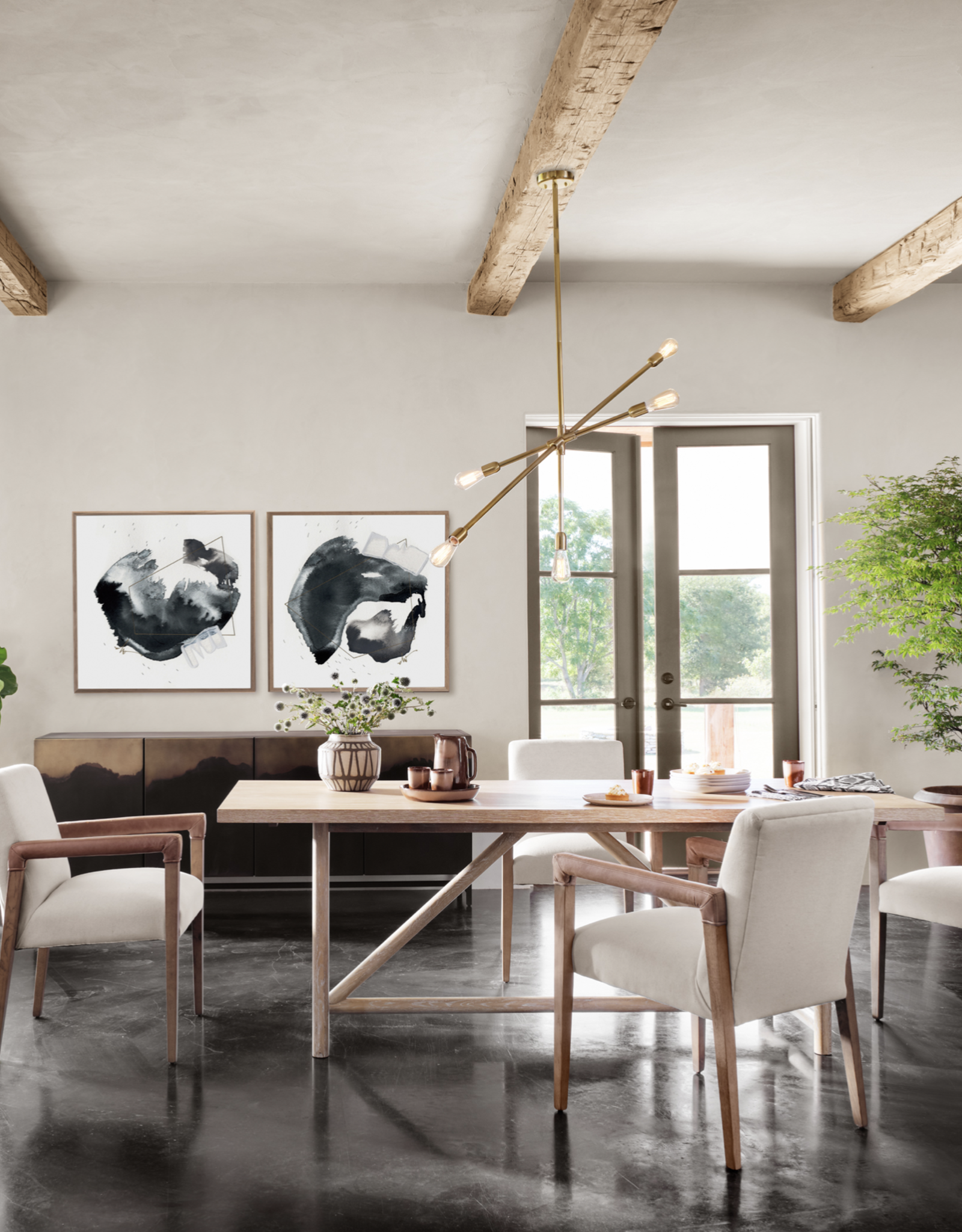 Mika Dining Table in Whitewashed Oak Veneer