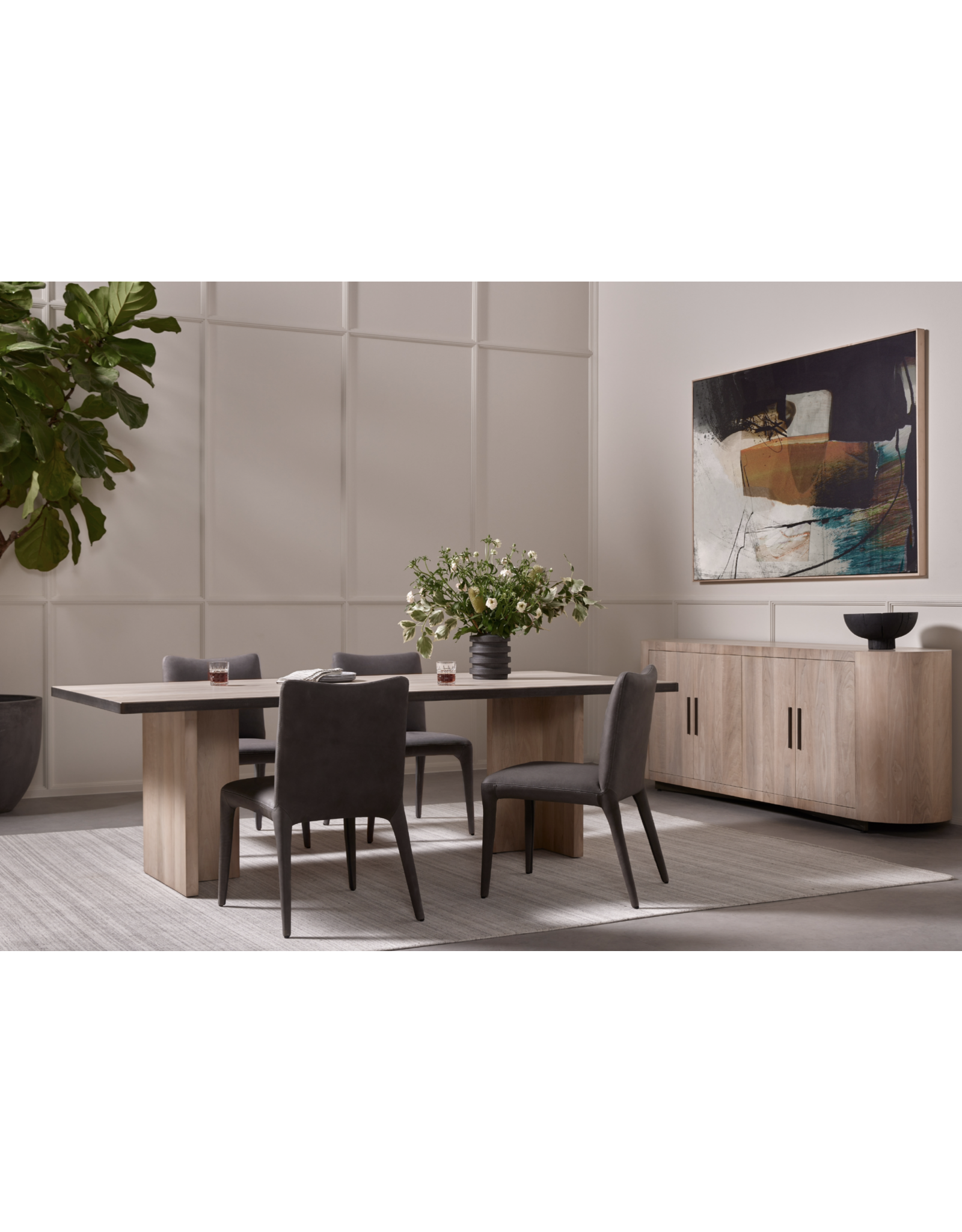 Cross Dining Table in Ashen Walnut