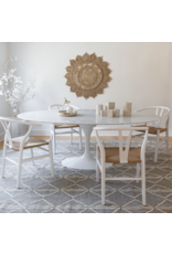 Flute Oval Dining Table Marble