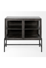 Arelius 2 Door Cabinet in Dark Brown