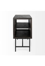 Arelius 2 Door Cabinet in Dark Brown