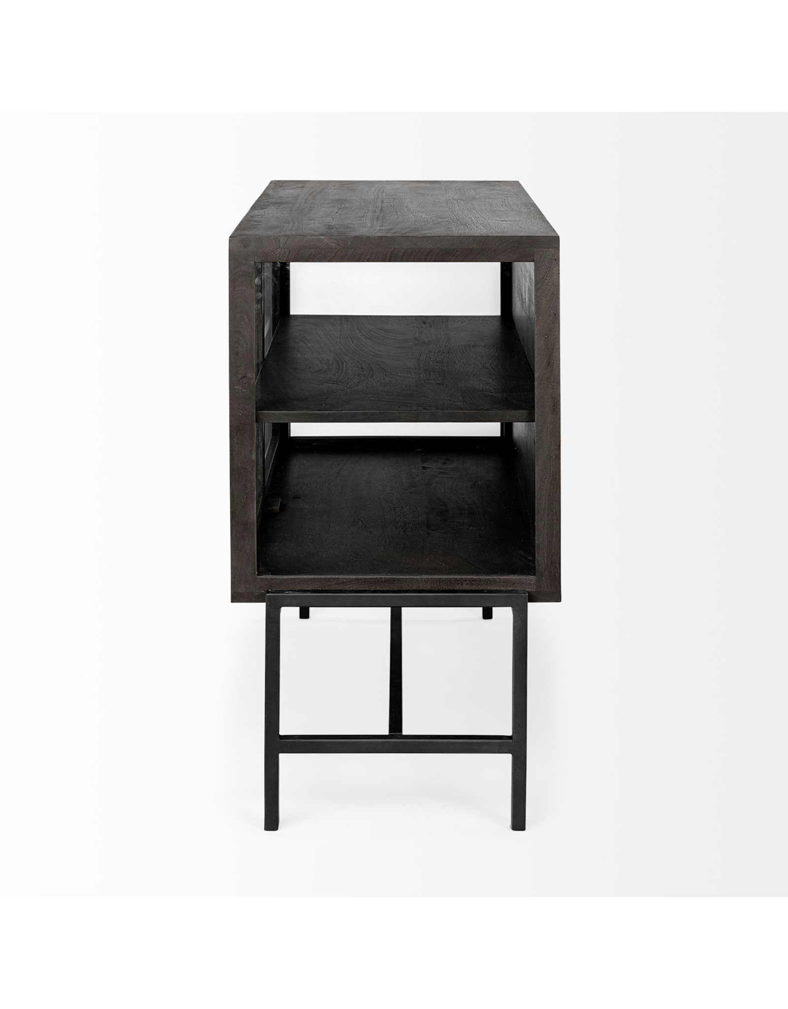 Arelius 2 Door Cabinet in Dark Brown