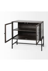 Arelius 2 Door Cabinet in Dark Brown