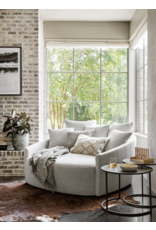 Chloe Media Lounger in Delta Bisque