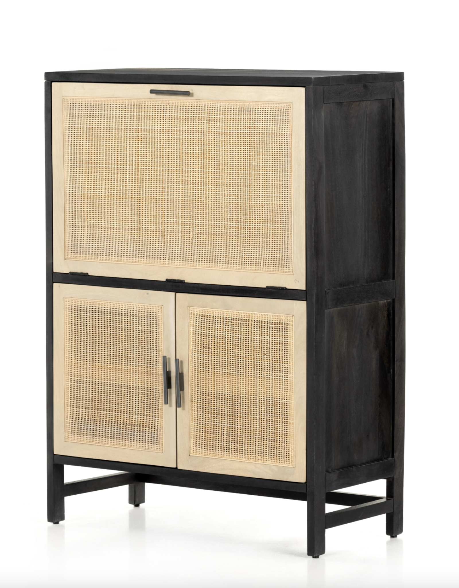 Caprice Bar Cabinet in Black Wash Mango