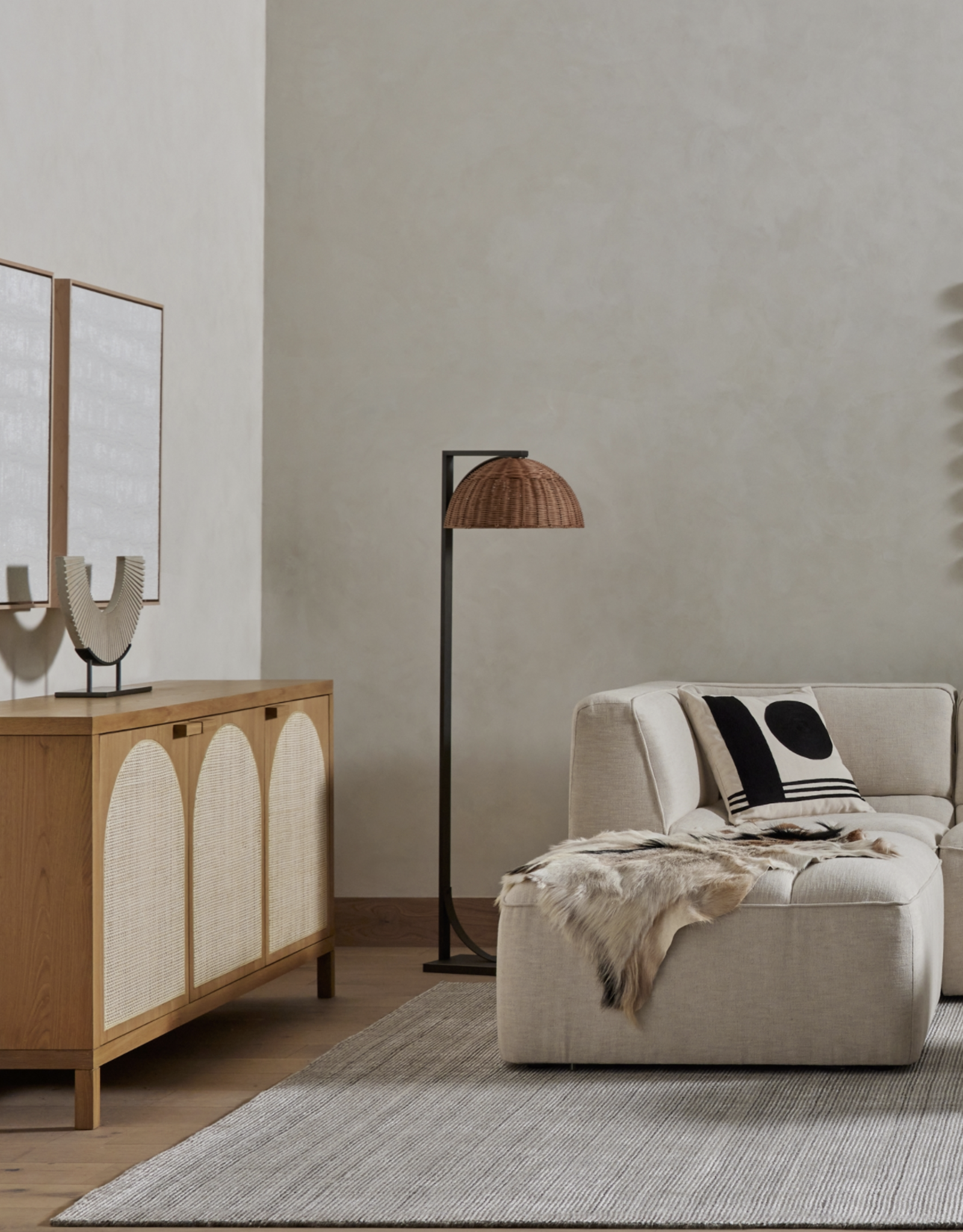 Allegra Sideboard in Honey Oak Veneer