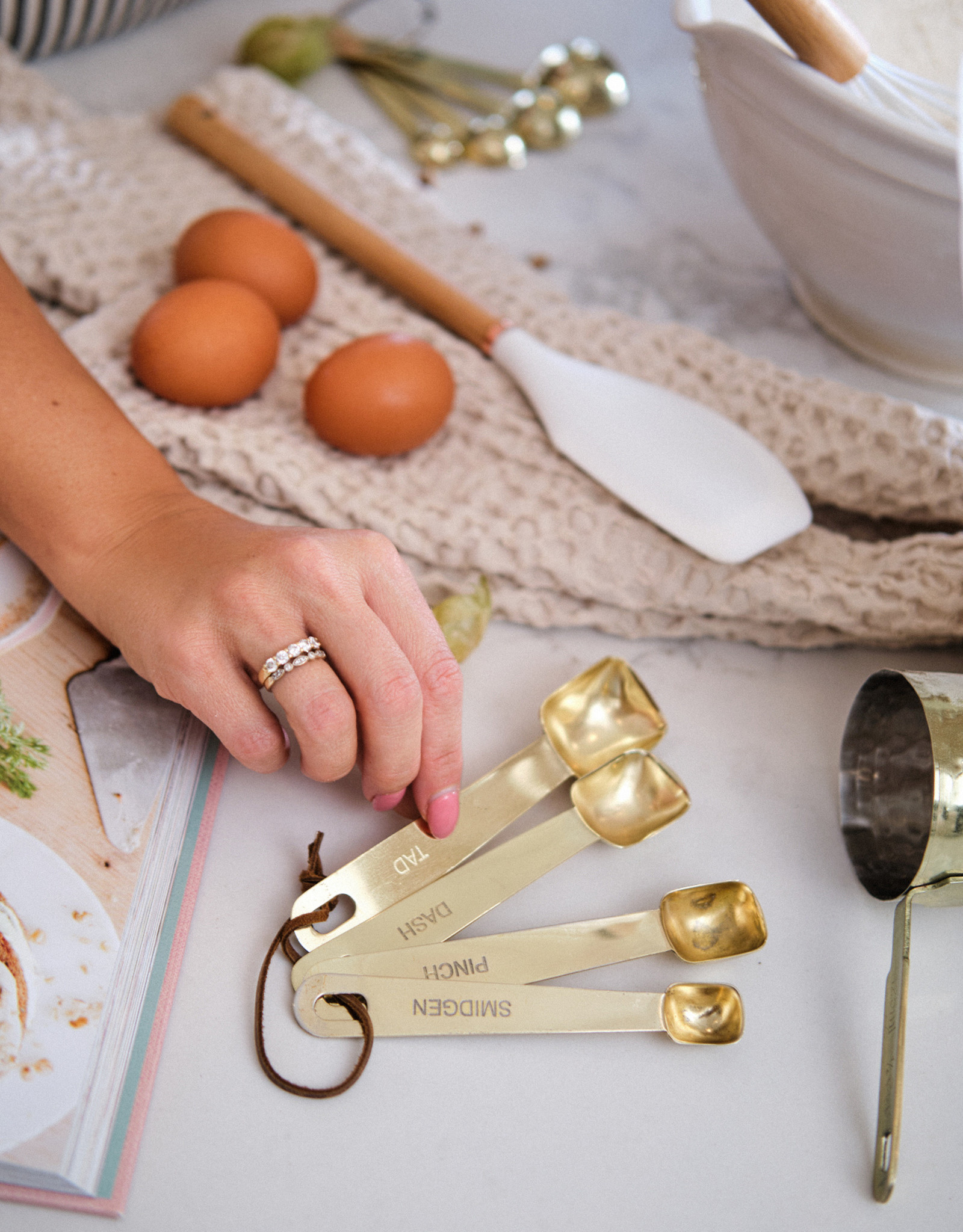 Measuring Spoons,  Brass Finish