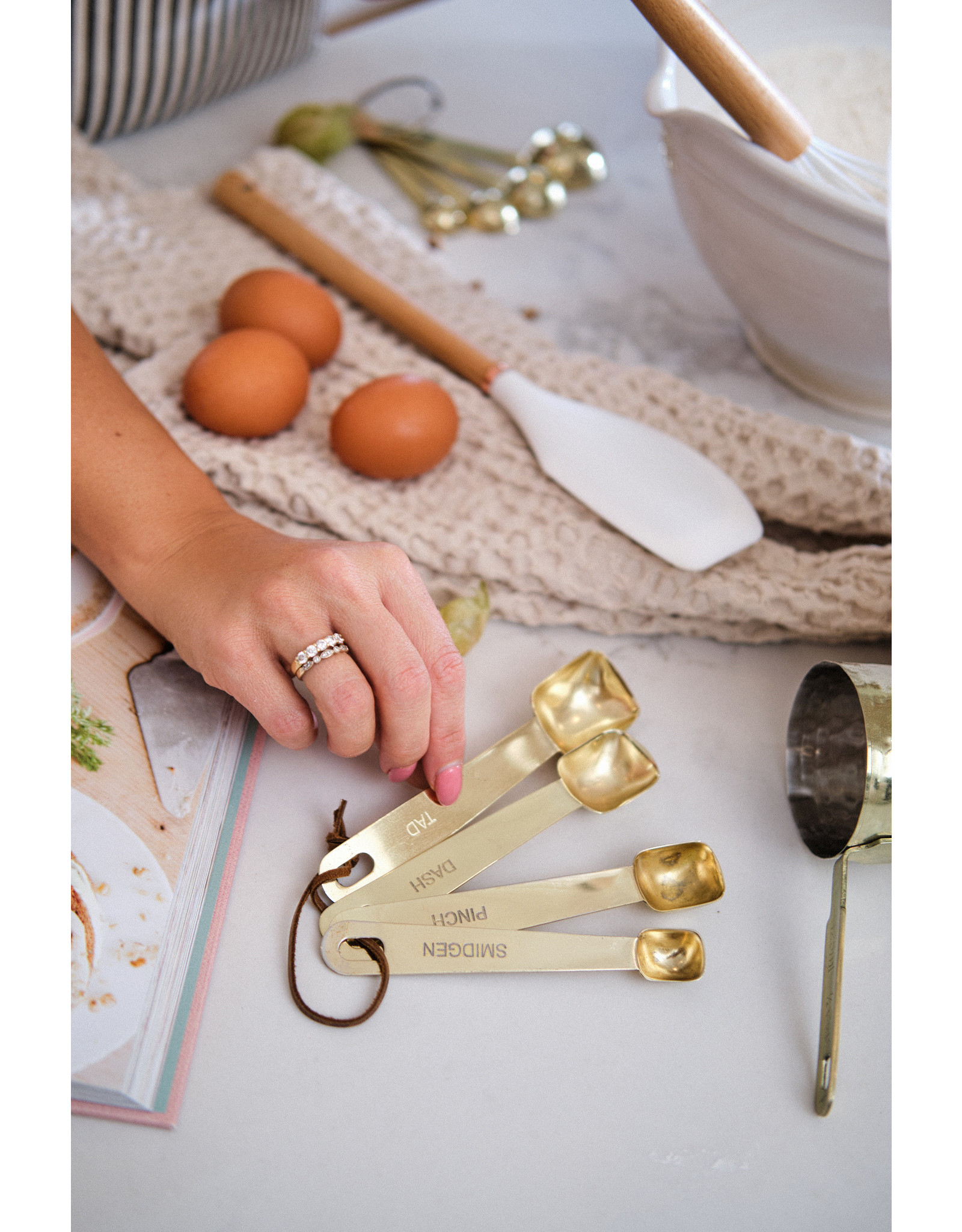 Measuring Spoons,  Brass Finish