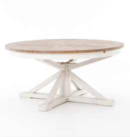 Cintra Extension Dining Table, Limestone White - 63"