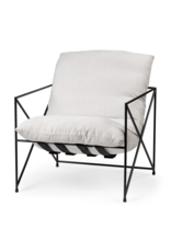 Leonidas Accent Chair, Cream