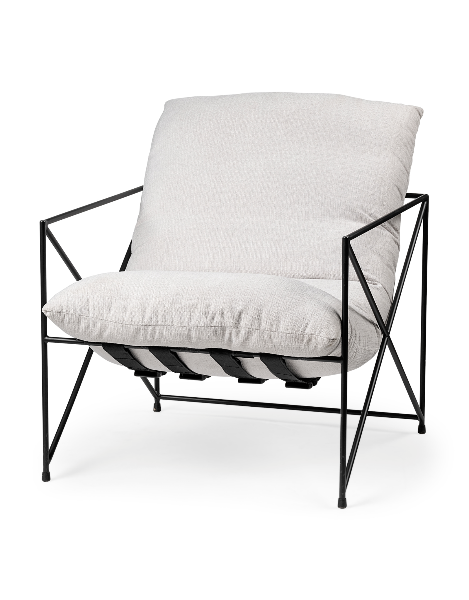 Leonidas Accent Chair, Cream