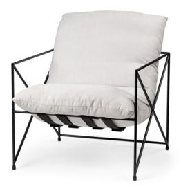 Leonidas Accent Chair, Cream