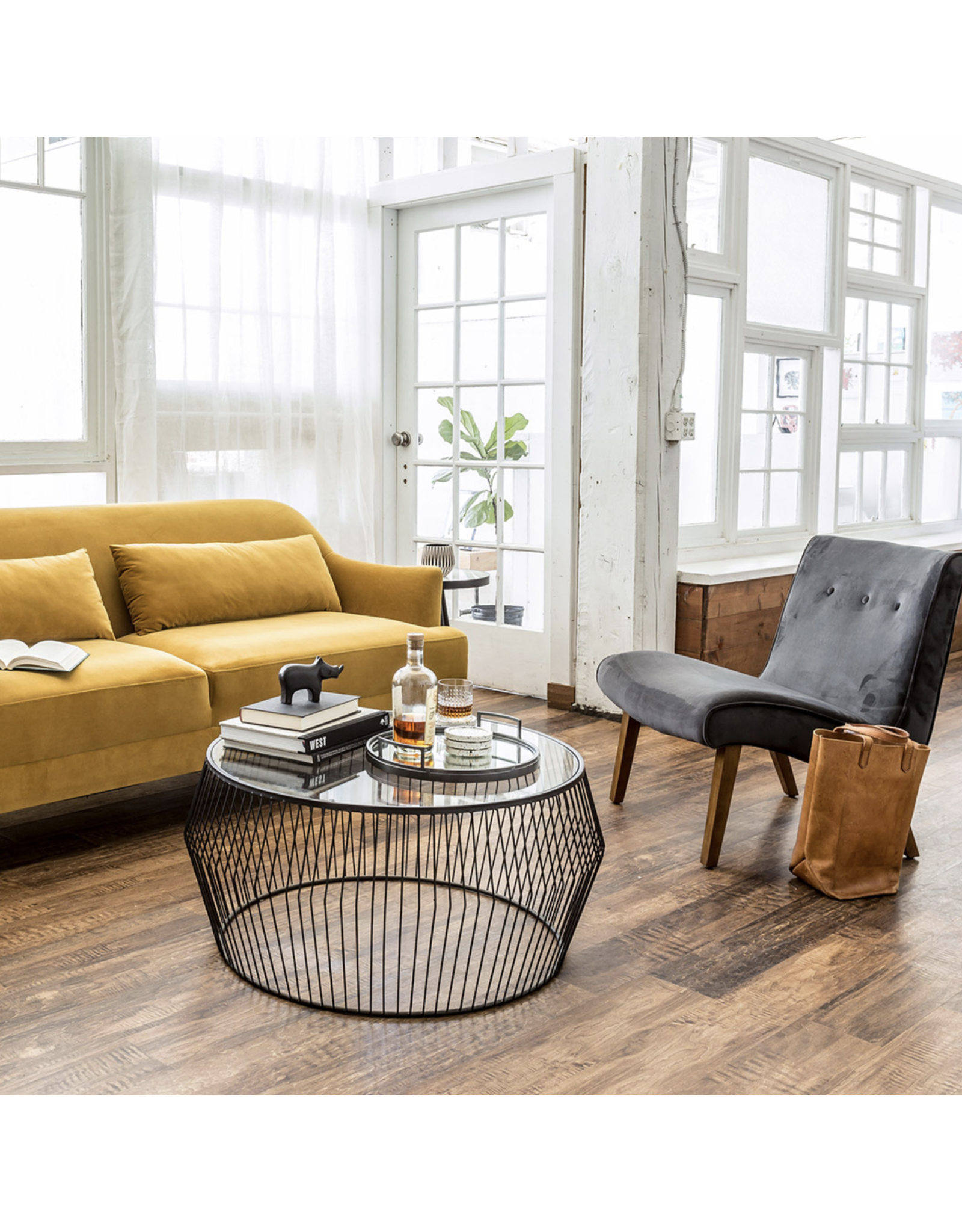 Cyclone Wire Coffee Table in Black
