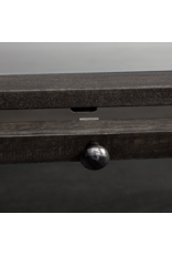 Arelius Square Display Coffee Table in Dark Brown