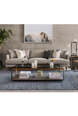 Shagreen Shadowbox Brass/Grey Coffee Table