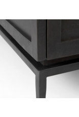 Divina Marble Top and Black Metal Base Coffee Table
