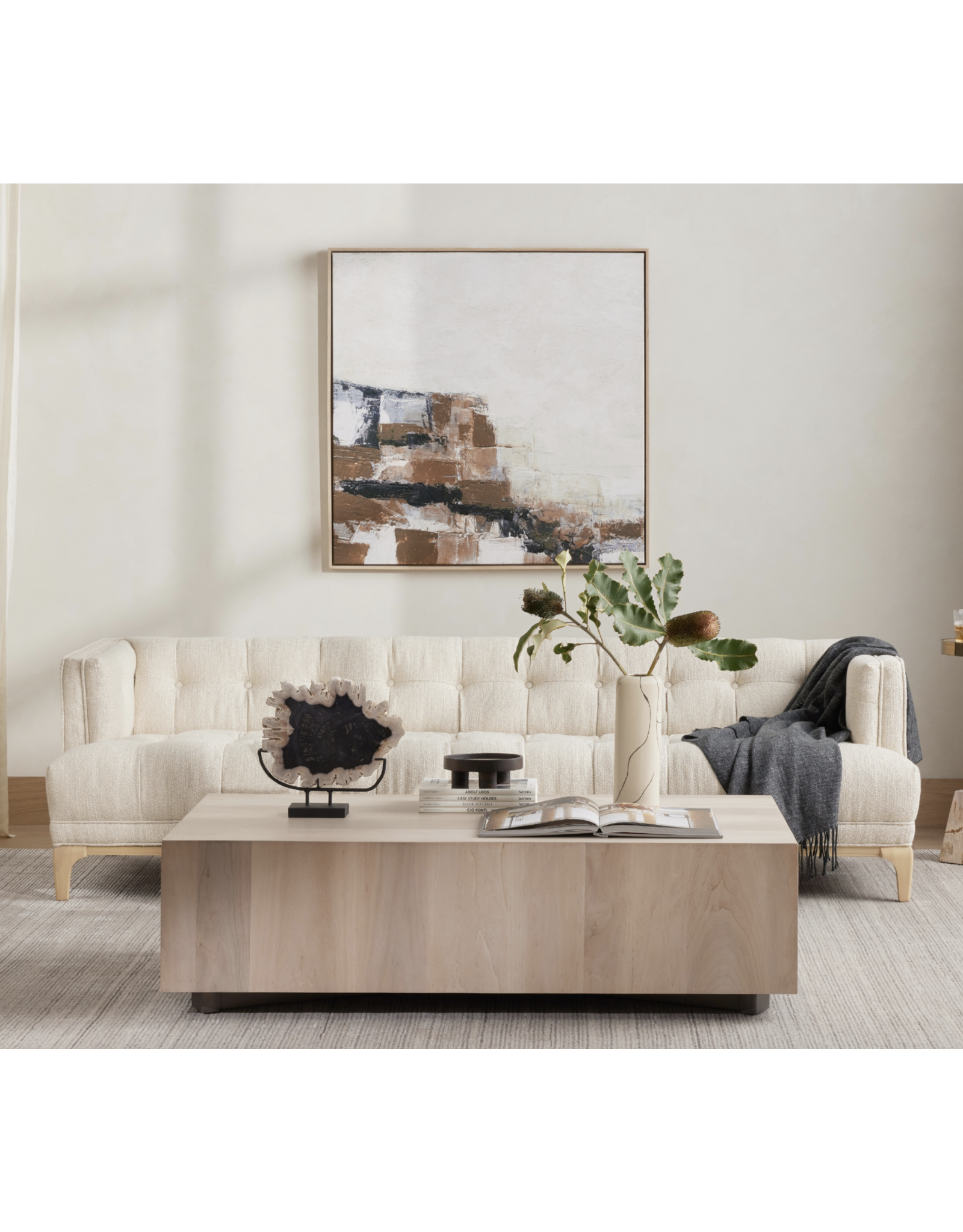 Hudson Rectangle Coffee Table in Ashen