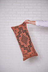 Tribal Rust Lumbar Pillow 28"x 12"