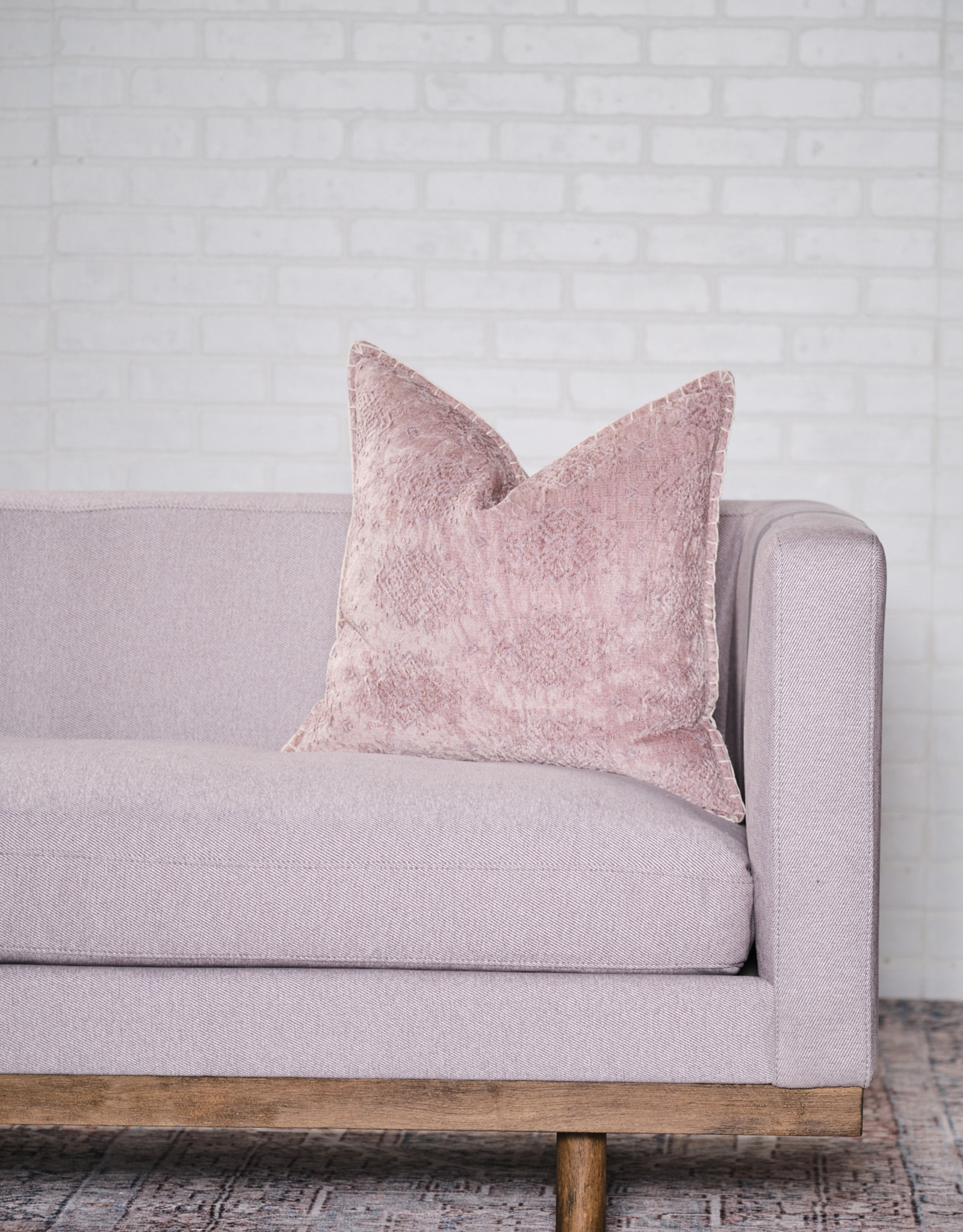 Jacquard Velvet Cushion Pink  20x20