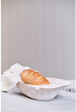 Distressed White Dough Bowl, Small