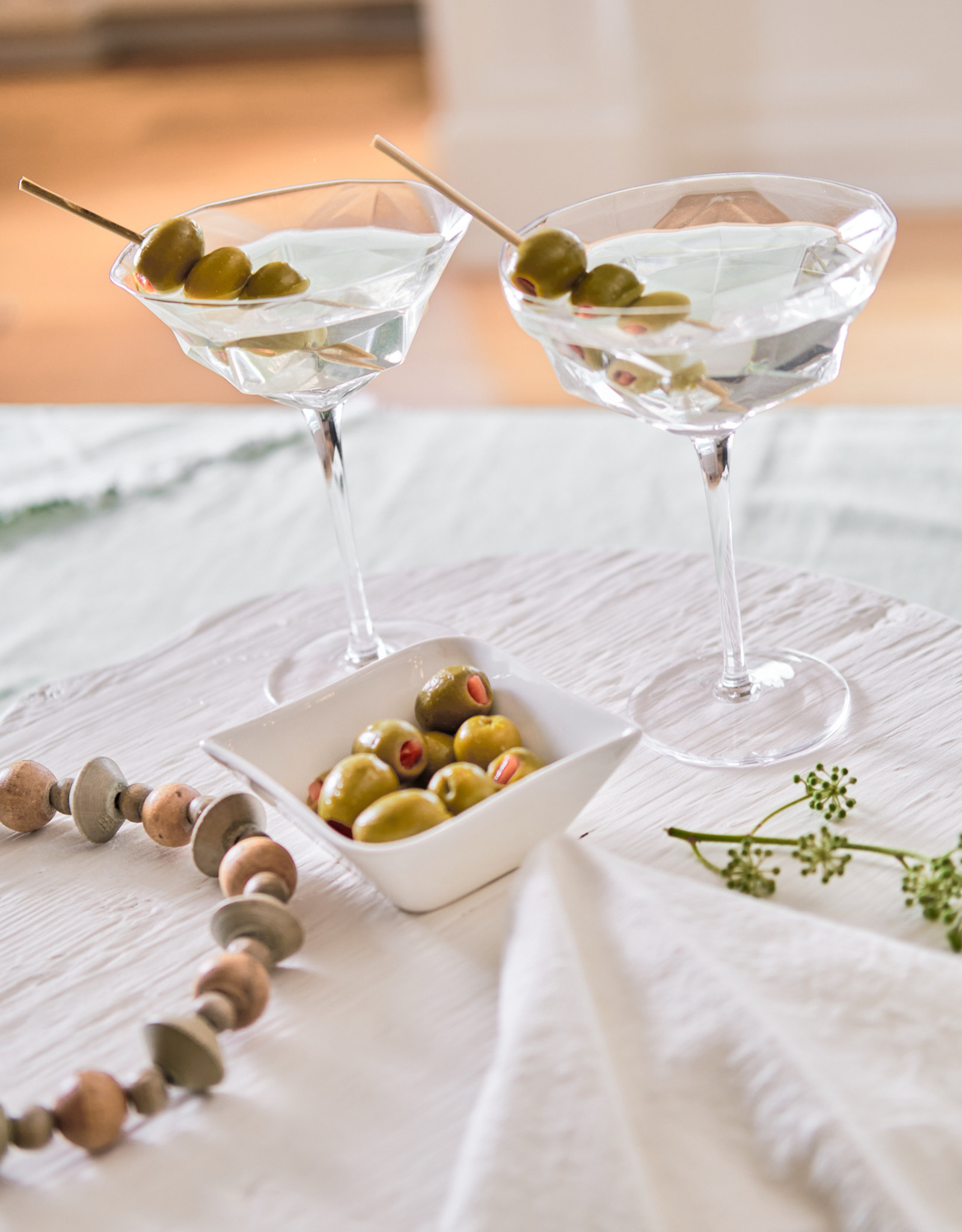 Faceted Martini Glass