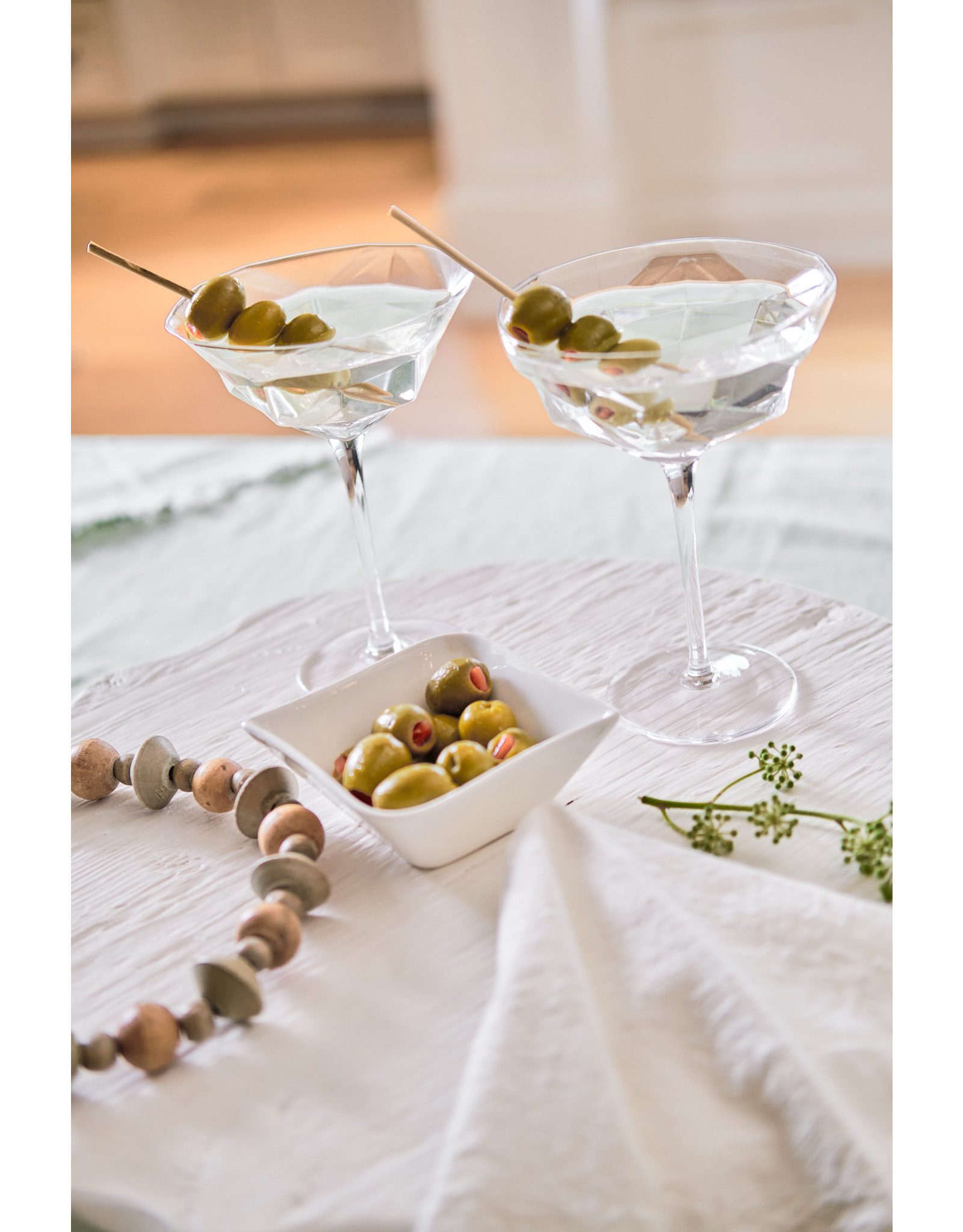 Faceted Martini Glass