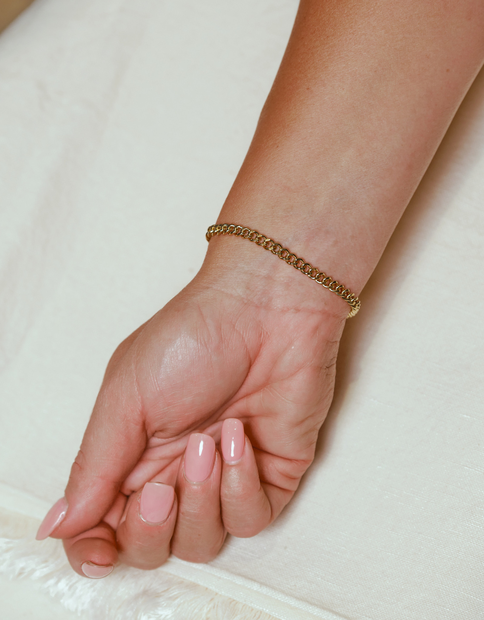 Drew Curb Bracelet - 14k GP