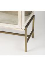 Arelius 2 Door Accent Cabinet in White Wood