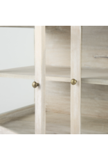 Arelius 2 Door Accent Cabinet in White Wood
