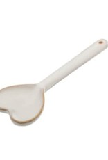Ceramic Heart Spoon - White
