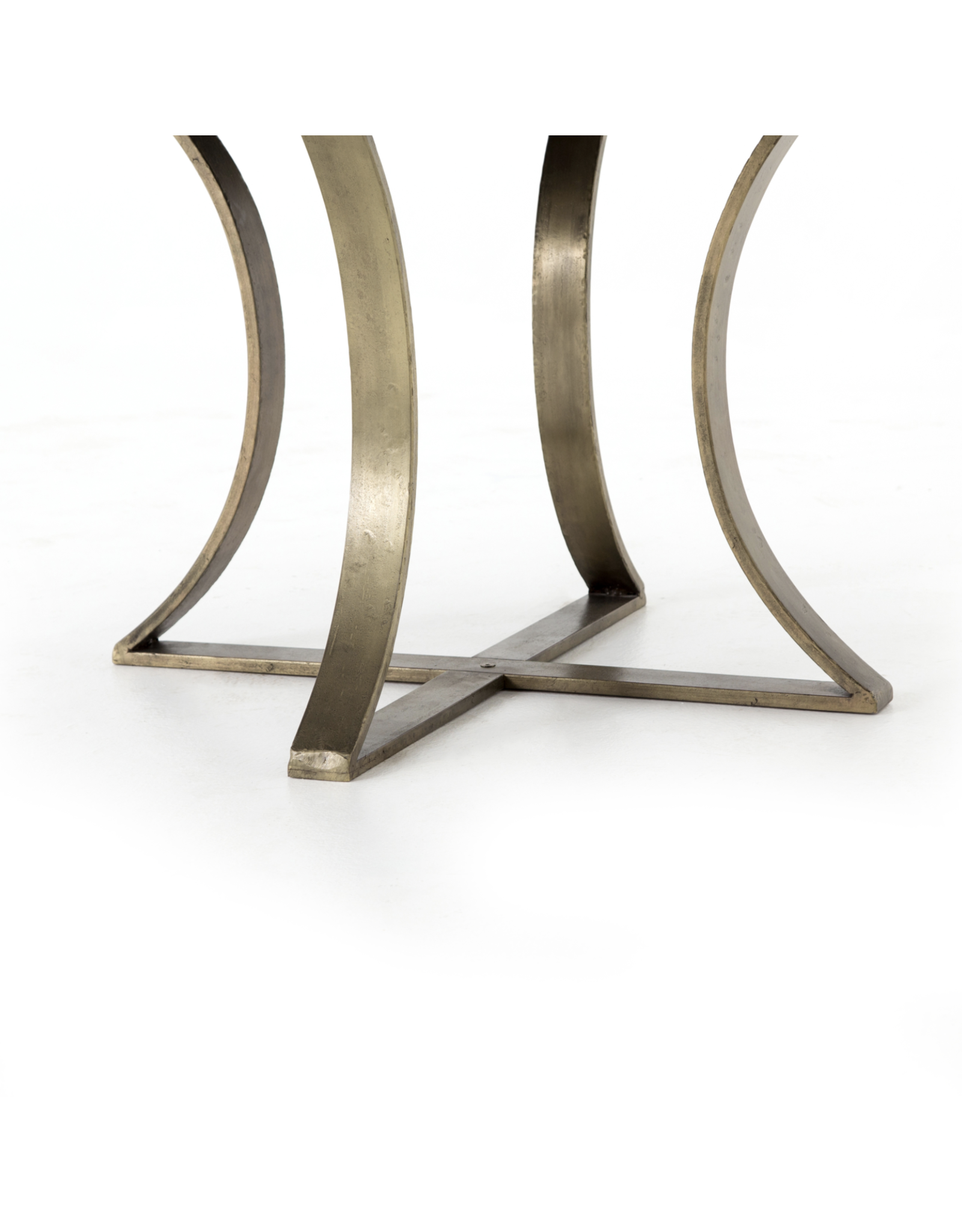Gage Dining Table in Polished White Marble - 48"