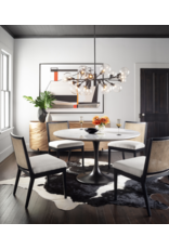 Powell Dining Table in White Marble - 55"