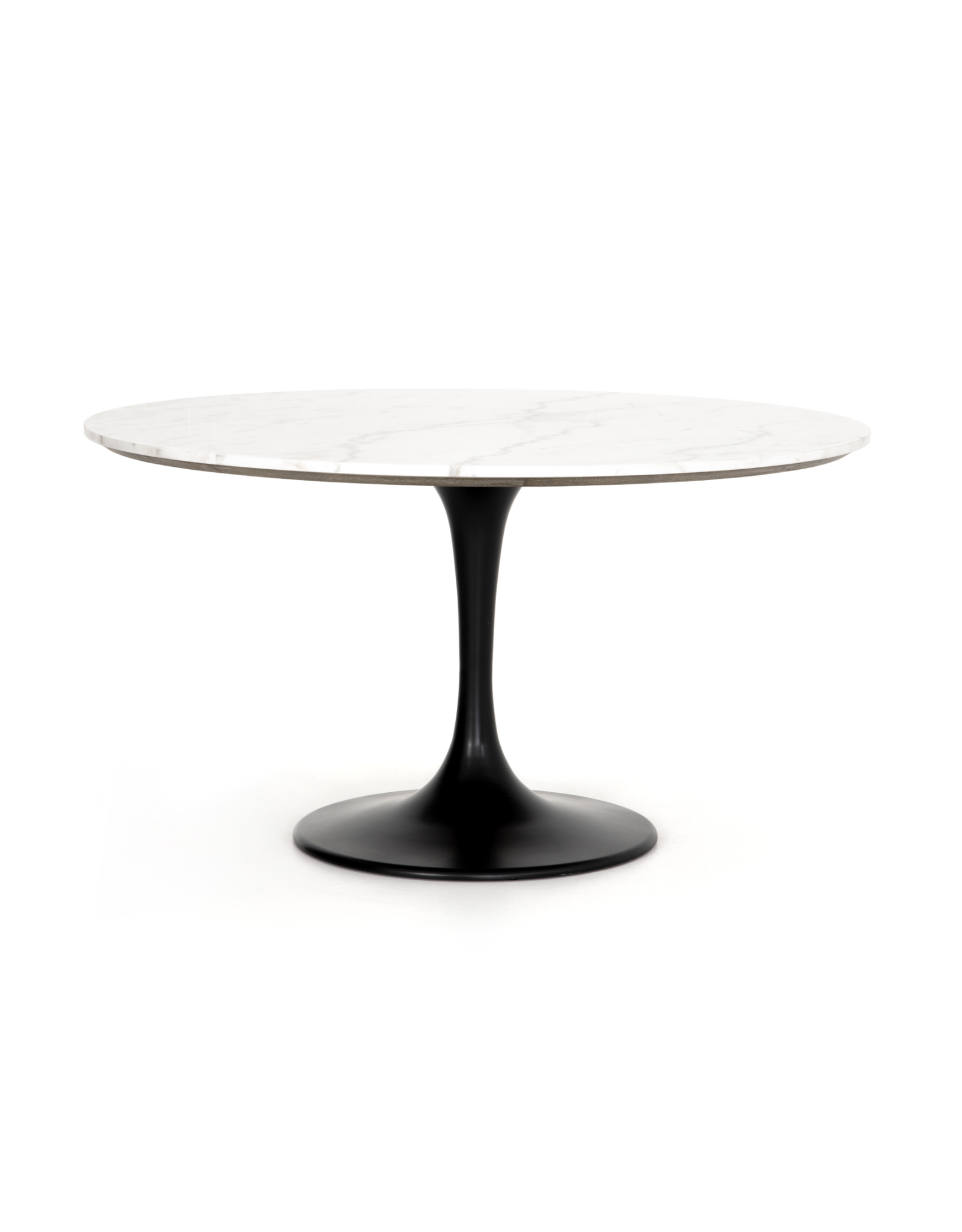 Powell Dining Table in White Marble - 55"