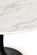 Powell Dining Table in White Marble - 55"