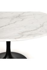 Powell Dining Table in White Marble - 55"