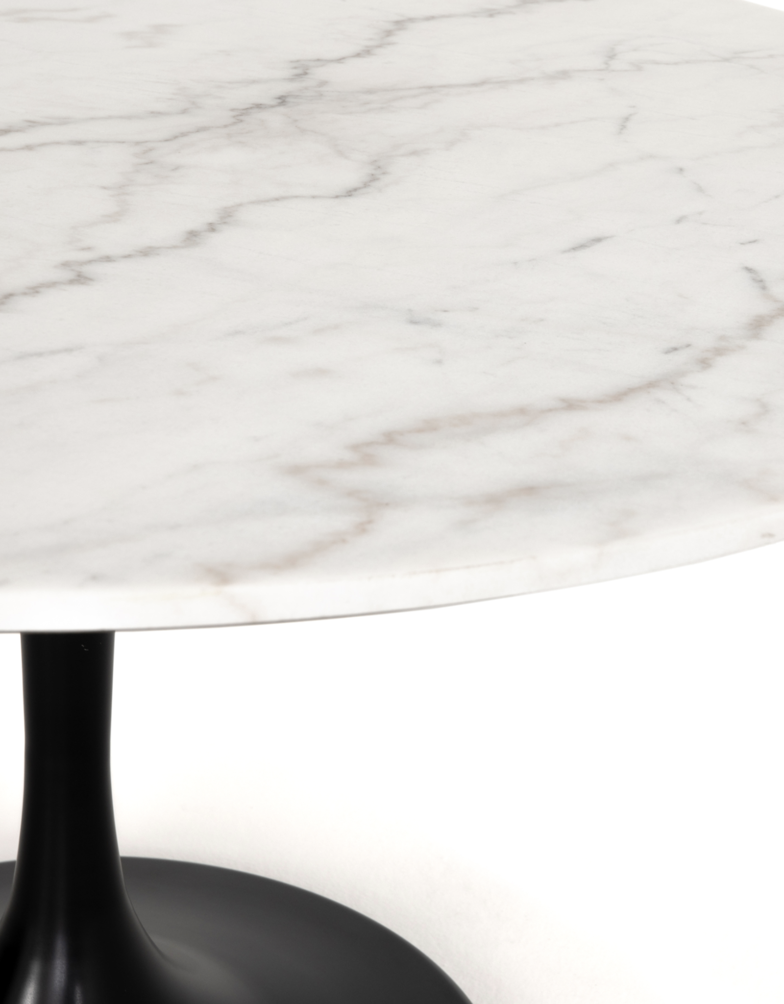 Powell Dining Table in White Marble - 55"