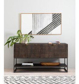 Kelby Small Media Console in Vintage Brown