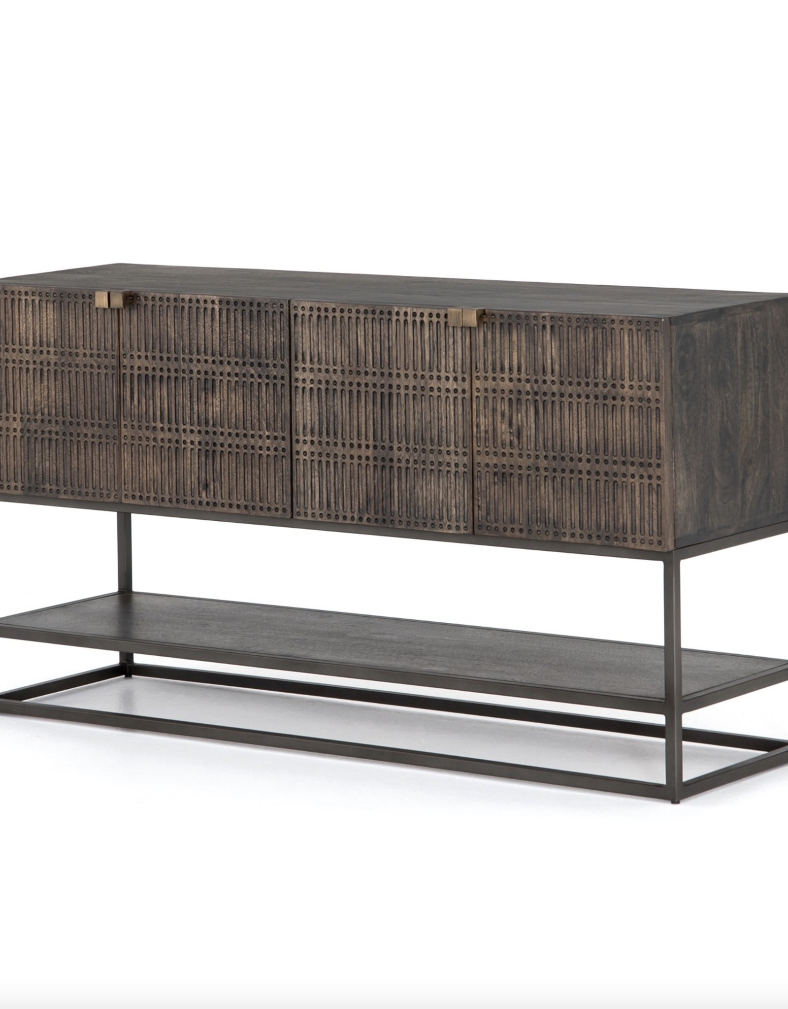 Kelby Small Media Console in Vintage Brown