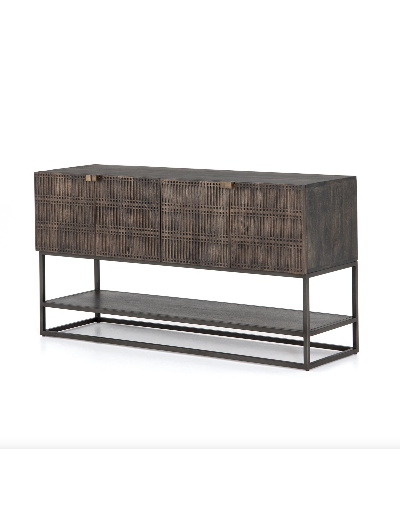 Kelby Small Media Console in Vintage Brown