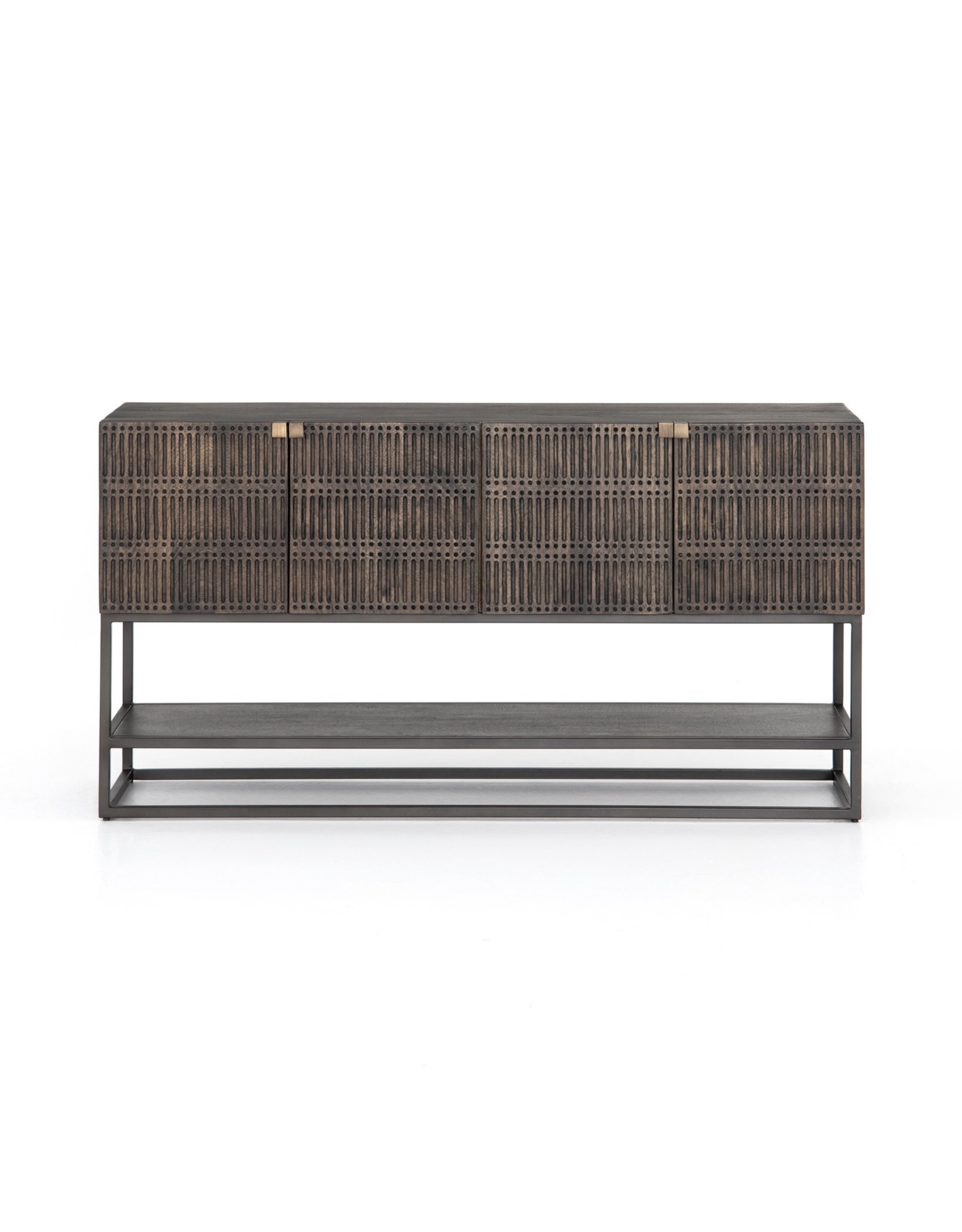 Kelby Small Media Console in Vintage Brown