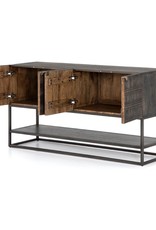 Kelby Small Media Console in Vintage Brown