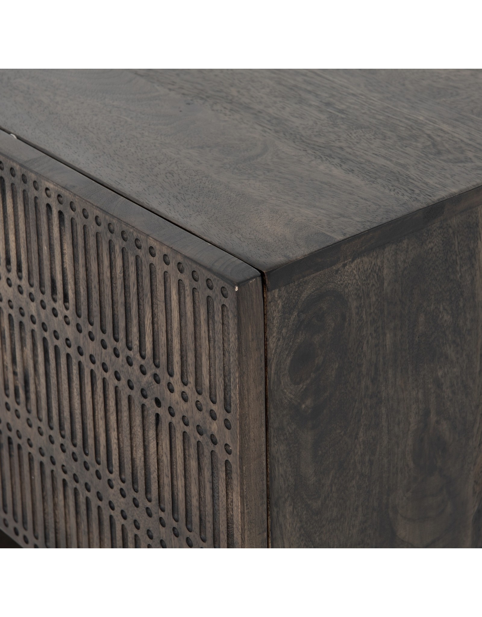 Kelby Small Media Console in Vintage Brown