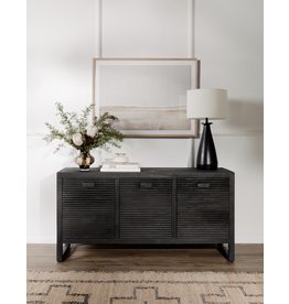 Lorne Media Console in Dark Reeded Totem