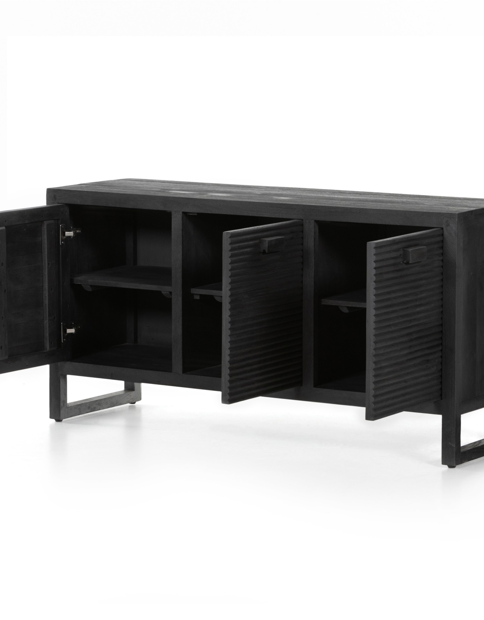 Lorne Media Console in Dark Reeded Totem