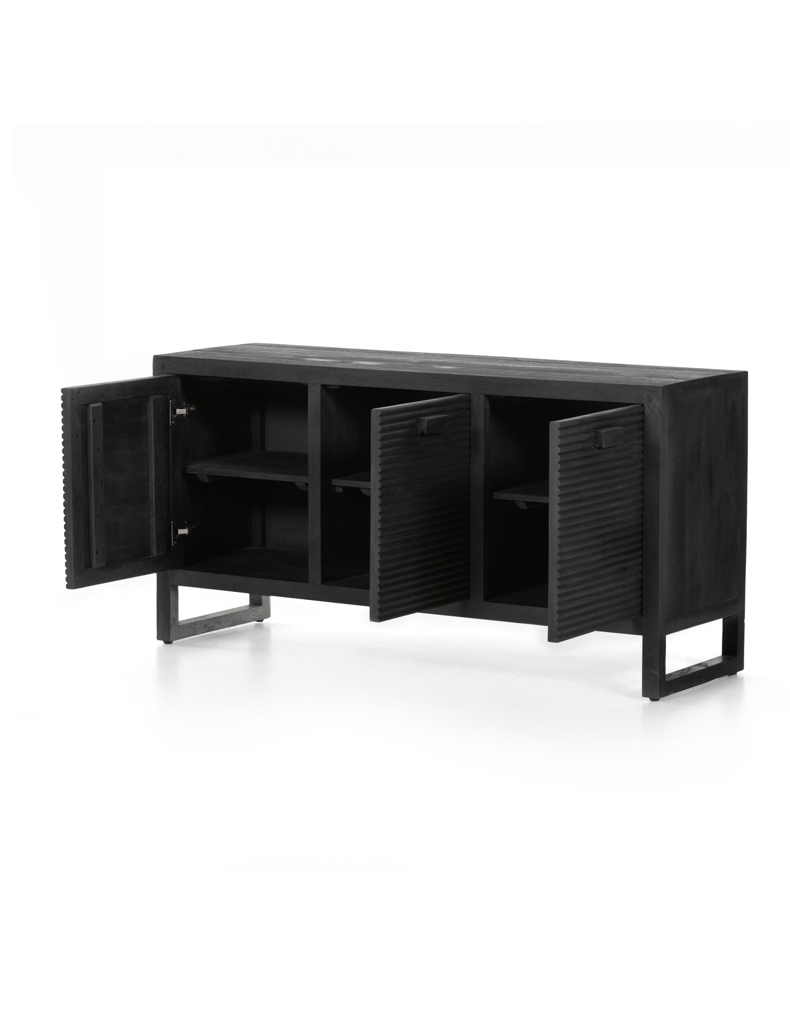 Lorne Media Console in Dark Reeded Totem